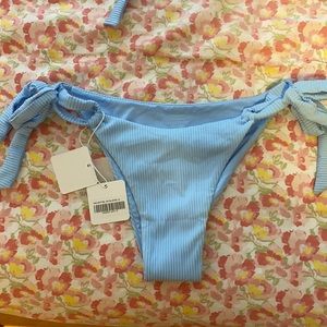Monday swimwear Maui bottom sky blue rib size m